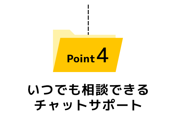 Point 4 いつでも相談できるチャットサポート
